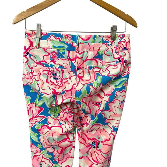 Lilly Pulitzer Capri Pants Size 0 Lucky Charm Floral - Picture 11 of 12